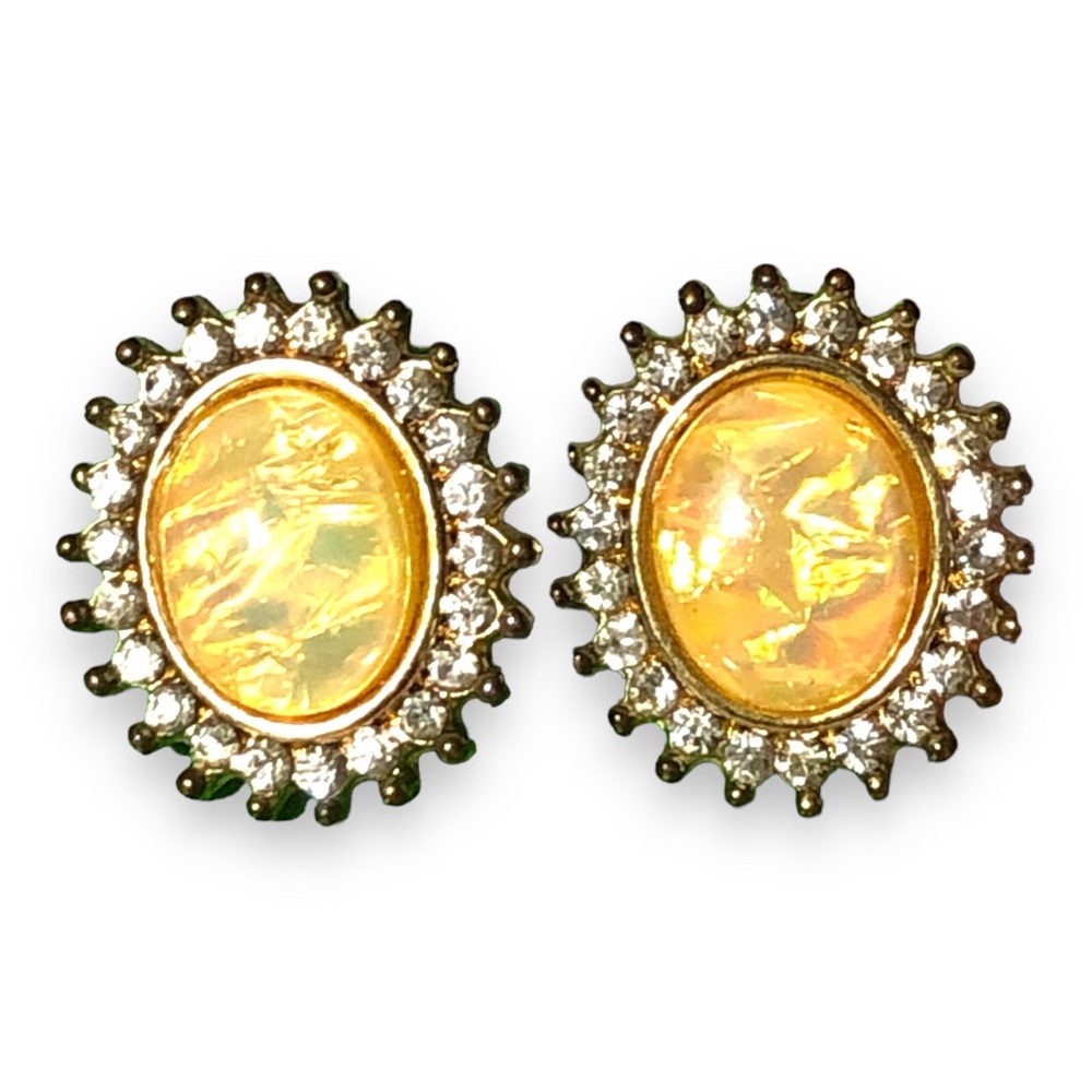 Vintage faux opal earrings